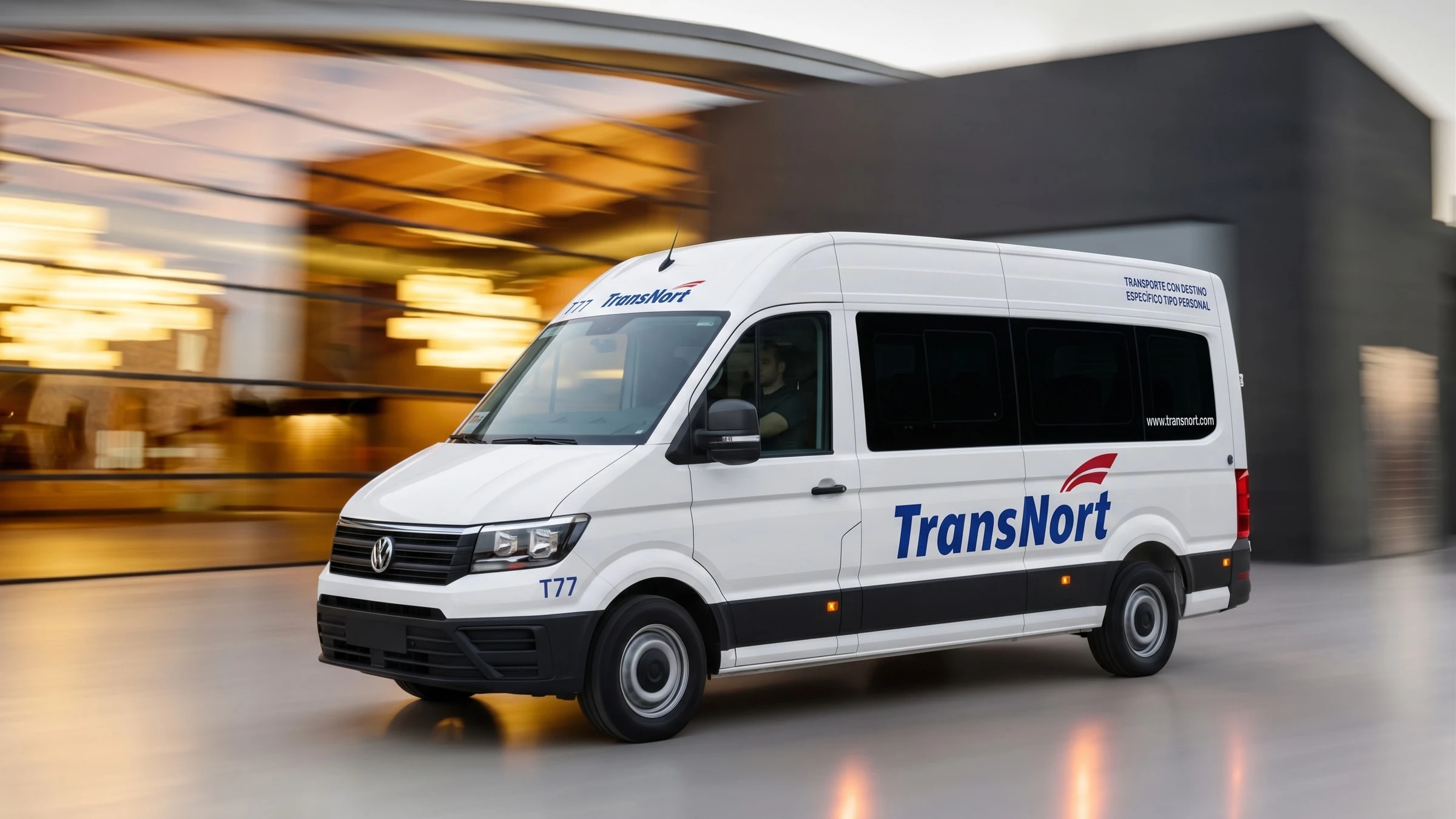 Van Volkswagen Crafter de TransNort en la ciudad